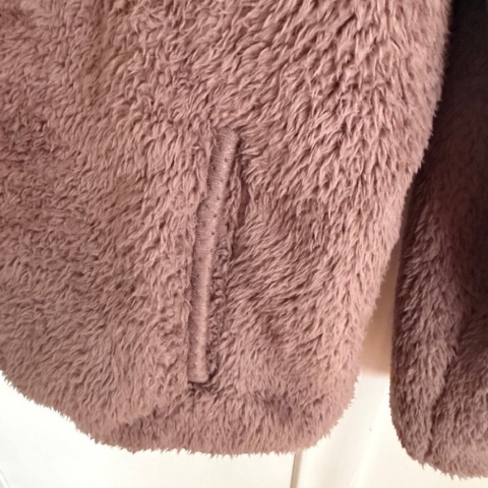 Patagonia Brown Fleece Hoodie Pullover Womens Size Large Brown Quarter Zip - Picture 4 of 6